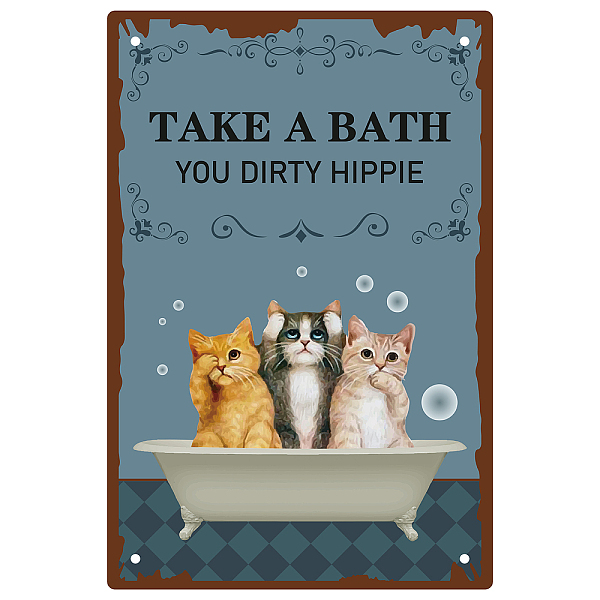 PandaHall CREATCABIN Take A bath You Dirty Hippie Metal Tin Sign Cats Kitten In Bathtub Funny Poster Plaques with Quotes Bathroom Vintage...
PandaHall CREATCABIN Take A bath You Dirty Hippie Metal Tin Sign Cats Kitten In Bathtub Funny Poster Plaques with Quotes Bathroom Vintage...
