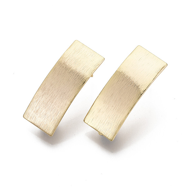 PandaHall Brass Stud Earring Findings, with Loop, Nickel Free, Textured, Rectangle, Real 18K Gold Plated, 25.5x10mm, Hole: 2mm, Pin: 0.7mm...
PandaHall Brass Stud Earring Findings, with Loop, Nickel Free, Textured, Rectangle, Real 18K Gold Plated, 25.5x10mm, Hole: 2mm, Pin: 0.7mm...