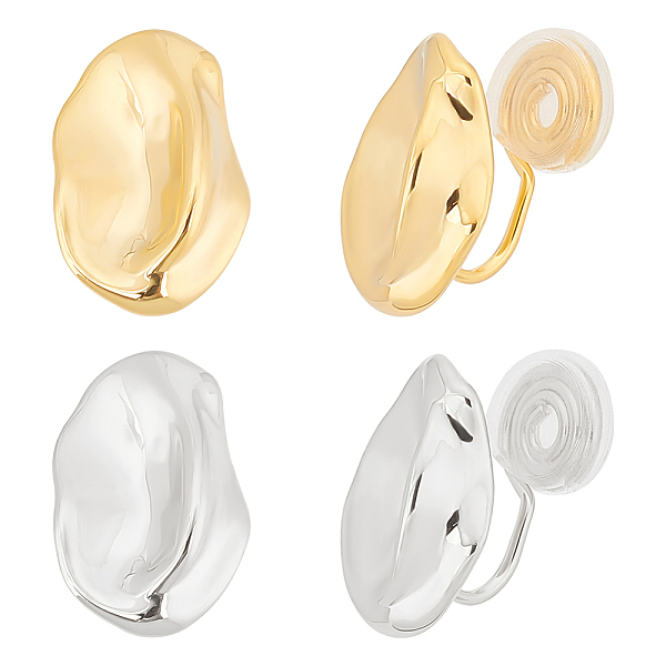 PandaHall ANATTASOUL 2 Pairs 2 Colors Brass Twist Oval Cuff Earrings, Non Piercing Earrings for Women, Platinum & Golden, 18x11mm, 1...
PandaHall ANATTASOUL 2 Pairs 2 Colors Brass Twist Oval Cuff Earrings, Non Piercing Earrings for Women, Platinum & Golden, 18x11mm, 1...