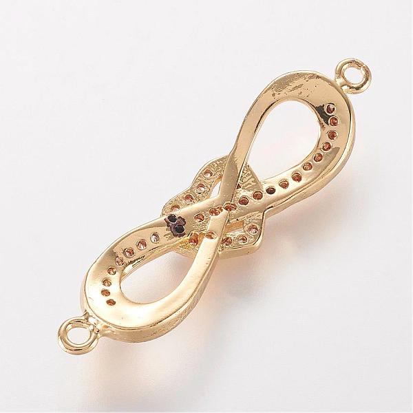 PandaHall Brass Micro Pave Cubic Zirconia Links, Infinity, Golden, 30x8x3mm, Hole: 1mm Brass+Cubic Zirconia Infinity
PandaHall Brass Micro Pave Cubic Zirconia Links, Infinity, Golden, 30x8x3mm, Hole: 1mm Brass+Cubic Zirconia Infinity