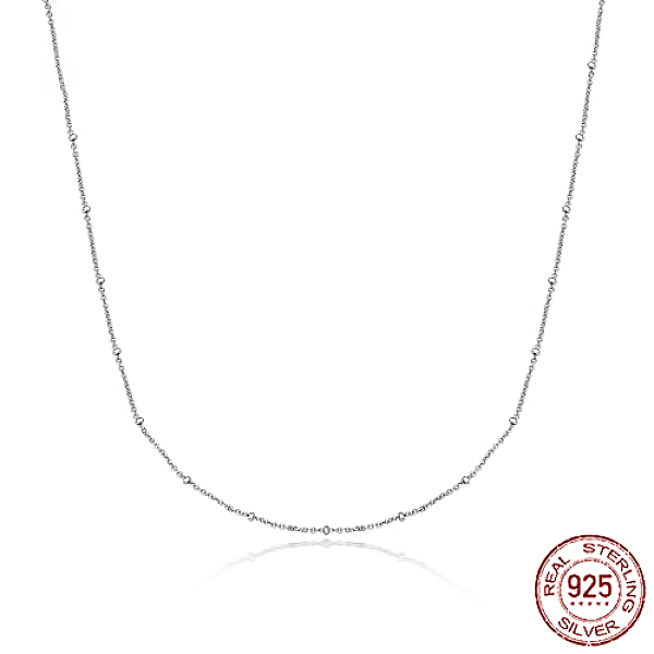 PandaHall 925 Sterling Silver Satellite Chains Necklaces, Platinum, 15.75 inch(40cm) Sterling Silver
PandaHall 925 Sterling Silver Satellite Chains Necklaces, Platinum, 15.75 inch(40cm) Sterling Silver