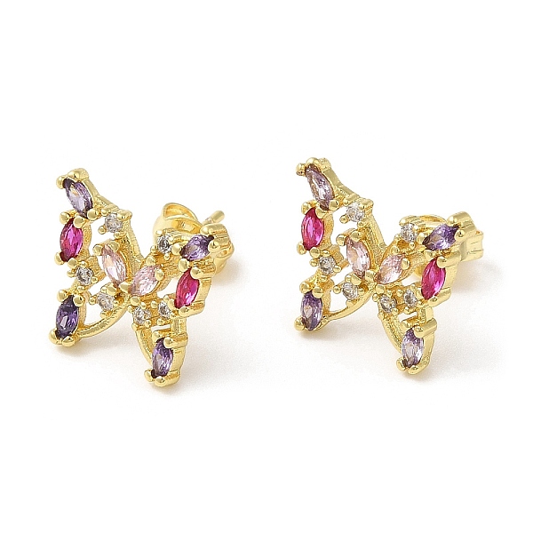 PandaHall Colorful Cubic Zirconia Butterfly Stud Earrings, Brass Jewelry, Lead Free & Cadmium Free, Real 18K Gold Plated, 12x13mm Cubic...
PandaHall Colorful Cubic Zirconia Butterfly Stud Earrings, Brass Jewelry, Lead Free & Cadmium Free, Real 18K Gold Plated, 12x13mm Cubic...