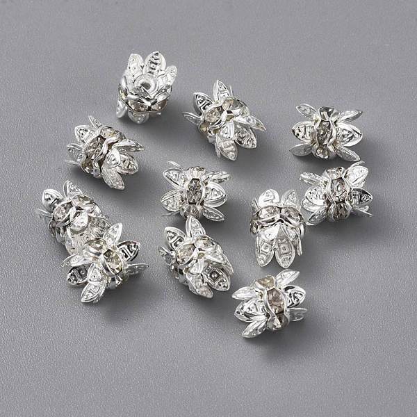 PandaHall Brass Rhinestone Bead Caps, Cap Spacer, Silver Color Plated, Clear, Size: about 6mm in diameter, 7.5mm long, hole: 0.6mm...
PandaHall Brass Rhinestone Bead Caps, Cap Spacer, Silver Color Plated, Clear, Size: about 6mm in diameter, 7.5mm long, hole: 0.6mm...