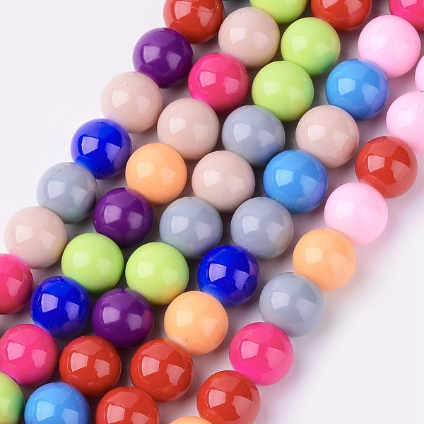 PandaHall Baking Paint Glass Beads Strands, Round, Mixed Color, 10mm, Hole: 1mm, about 43pcs/strand, 16 inch Glass Round Multicolor
PandaHall Baking Paint Glass Beads Strands, Round, Mixed Color, 10mm, Hole: 1mm, about 43pcs/strand, 16 inch Glass Round Multicolor