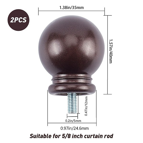 PandaHall GORGECRAFT 2PCS Round Curtain Rod Finials Replacement Black Drapery Pole Ball End Decorative Head Caps Capped for Home Office 5/8...
PandaHall GORGECRAFT 2PCS Round Curtain Rod Finials Replacement Black Drapery Pole Ball End Decorative Head Caps Capped for Home Office 5/8...