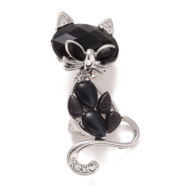 PandaHall Rhinestone Cat Badge, Animal Alloy Lapel Pin for Backpack Clothes, Platinum, Jet, 44x20x8mm, Pin: 0.7mm Alloy+Rhinestone Black
PandaHall Rhinestone Cat Badge, Animal Alloy Lapel Pin for Backpack Clothes, Platinum, Jet, 44x20x8mm, Pin: 0.7mm Alloy+Rhinestone Black