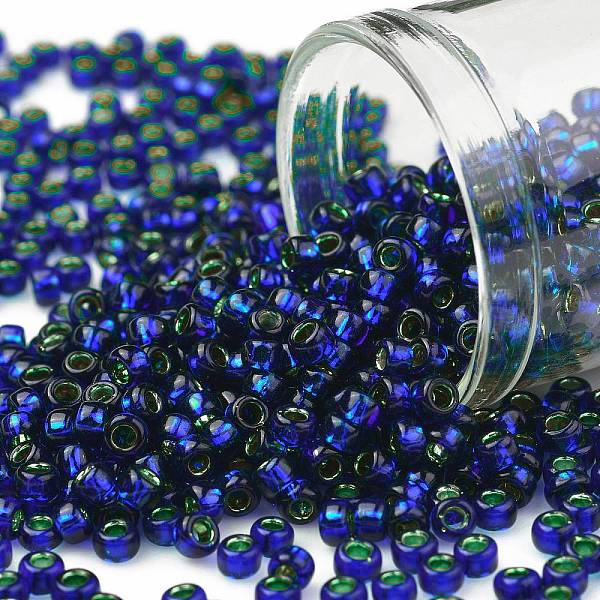 PandaHall TOHO Round Seed Beads, Japanese Seed Beads, (2203) Green Lined Cobalt, 8/0, 3mm, Hole: 1mm, about 222pcs/10g Glass Green
PandaHall TOHO Round Seed Beads, Japanese Seed Beads, (2203) Green Lined Cobalt, 8/0, 3mm, Hole: 1mm, about 222pcs/10g Glass Green