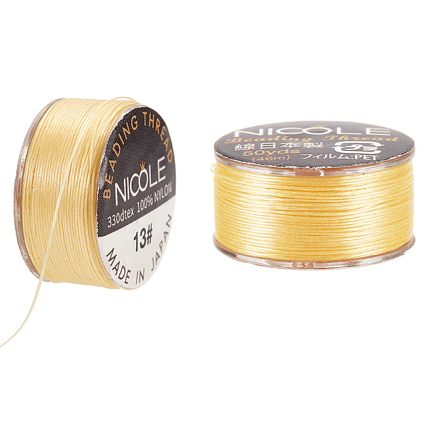 PandaHall Nylon Beading Thread, Seed Bead Thread, Nylon String for Jewelry Beading Bracelets Making, Yellow, 0.1mm, about 50.31 Yards...
PandaHall Nylon Beading Thread, Seed Bead Thread, Nylon String for Jewelry Beading Bracelets Making, Yellow, 0.1mm, about 50.31 Yards...
