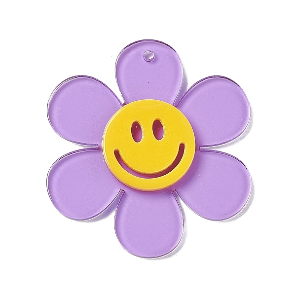 PandaHall Transparent Acrylic Big Pendants, Sunflower with Smiling Face Charm, Lilac, 55x50.5x6mm, Hole: 2.5mm Acrylic Flower Purple
PandaHall Transparent Acrylic Big Pendants, Sunflower with Smiling Face Charm, Lilac, 55x50.5x6mm, Hole: 2.5mm Acrylic Flower Purple