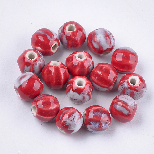PandaHall Handmade Porcelain Beads, Fancy Antique Glazed Porcelain, Round, Red, 11~12x10~11x10~10.5mm, Hole: 2~2.5mm Porcelain Round Red
PandaHall Handmade Porcelain Beads, Fancy Antique Glazed Porcelain, Round, Red, 11~12x10~11x10~10.5mm, Hole: 2~2.5mm Porcelain Round Red