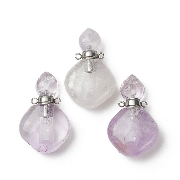 PandaHall Natural Amethyst Perfume Bottle Pendants, with Platinum Brass Findings, Rhombus, 35mm, Hole: 1.6mm Amethyst Rhombus
PandaHall Natural Amethyst Perfume Bottle Pendants, with Platinum Brass Findings, Rhombus, 35mm, Hole: 1.6mm Amethyst Rhombus