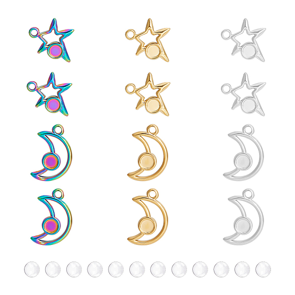 PandaHall Unicraftale DIY Blank Dome Pendant Making Kit, Including 304 Stainless Steel Moon with Round Tray Pendants Cabochon Settings...
PandaHall Unicraftale DIY Blank Dome Pendant Making Kit, Including 304 Stainless Steel Moon with Round Tray Pendants Cabochon Settings...