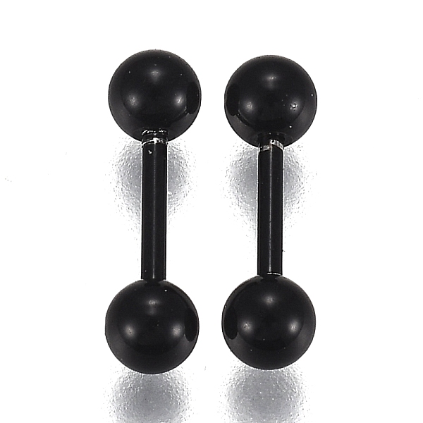 PandaHall 304 Stainless Steel Ball Stud Earrings, Barbell Cartilage Earrings, Electrophoresis Black, 13.5x3mm, Pin: 1mm, 24pairs/set 304...
PandaHall 304 Stainless Steel Ball Stud Earrings, Barbell Cartilage Earrings, Electrophoresis Black, 13.5x3mm, Pin: 1mm, 24pairs/set 304...