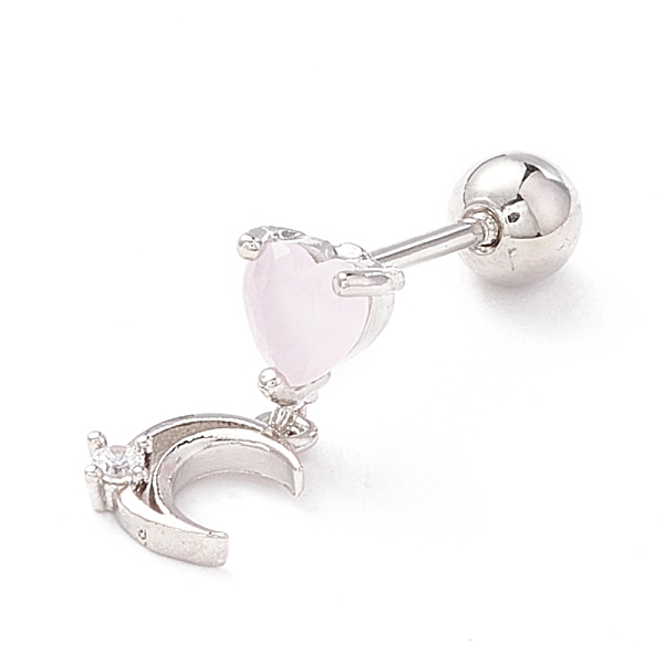 PandaHall Heart & Moon Cubic Zirconia Dangle Stud Earrings, Cat Eye Drop Earrings for Women, Platinum, 13x5.5mm, Pin: 0.7mm Cat Eye Heart..., Clear
PandaHall Heart & Moon Cubic Zirconia Dangle Stud Earrings, Cat Eye Drop Earrings for Women, Platinum, 13x5.5mm, Pin: 0.7mm Cat Eye Heart..., Clear