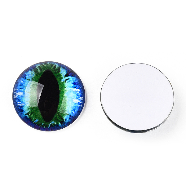PandaHall Glass Cabochons, Half Round with Evil Eye, Vertical Pupil, Green, 20x6.5mm Glass Half Round Green
PandaHall Glass Cabochons, Half Round with Evil Eye, Vertical Pupil, Green, 20x6.5mm Glass Half Round Green