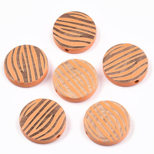 PandaHall Painted Natural Wood Beads, Laser Engraved Pattern, Flat Round with Zebra-Stripe, Orange, 20x5mm, Hole: 1.5mm Schima Wood Flat...
PandaHall Painted Natural Wood Beads, Laser Engraved Pattern, Flat Round with Zebra-Stripe, Orange, 20x5mm, Hole: 1.5mm Schima Wood Flat...