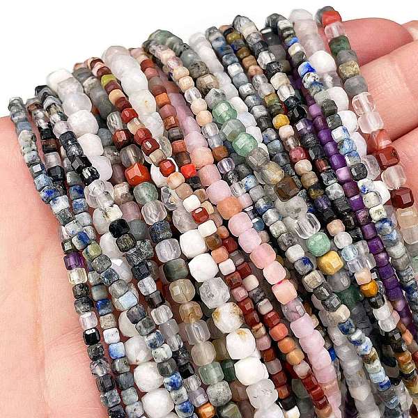 PandaHall Natural Mixed Gemstone Beads Strands, Faceted, Cube, 2~4x2~4.5x2~4.5mm, Hole: 0.7mm, about 91~166pcs/strand, 14.92~15''...
PandaHall Natural Mixed Gemstone Beads Strands, Faceted, Cube, 2~4x2~4.5x2~4.5mm, Hole: 0.7mm, about 91~166pcs/strand, 14.92~15''...