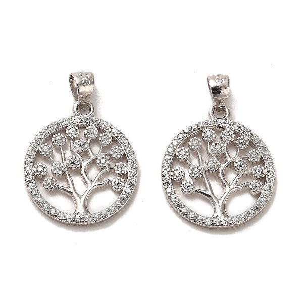 PandaHall Rhodium Plated 925 Sterling Silver Pendant, with Cubic Zirconia, Flat Round with Tree of Life Charms, with 925 Stamp, Real...
PandaHall Rhodium Plated 925 Sterling Silver Pendant, with Cubic Zirconia, Flat Round with Tree of Life Charms, with 925 Stamp, Real...