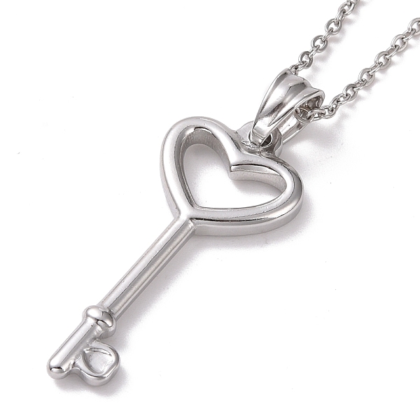 PandaHall 304 Stainless Steel Heart Skeleton Key Pendant Necklace for Women, Stainless Steel Color, 19.69 inch(50cm) 304 Stainless Steel
PandaHall 304 Stainless Steel Heart Skeleton Key Pendant Necklace for Women, Stainless Steel Color, 19.69 inch(50cm) 304 Stainless Steel