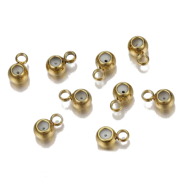 PandaHall Stainless Steel Tube Bails, Loop Bails, with Rubber Inside, Round, Golden, 4mm, Hole: 1mm Stainless Steel Round
PandaHall Stainless Steel Tube Bails, Loop Bails, with Rubber Inside, Round, Golden, 4mm, Hole: 1mm Stainless Steel Round
