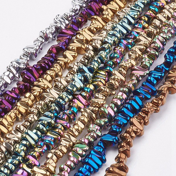 PandaHall Electroplated Non-magnetic Synthetic Hematite Beads Strands, Nuggets, Mixed Color, 4~6x5~12x3mm, Hole: 0.7mm, about 100pcs/strand...
PandaHall Electroplated Non-magnetic Synthetic Hematite Beads Strands, Nuggets, Mixed Color, 4~6x5~12x3mm, Hole: 0.7mm, about 100pcs/strand...