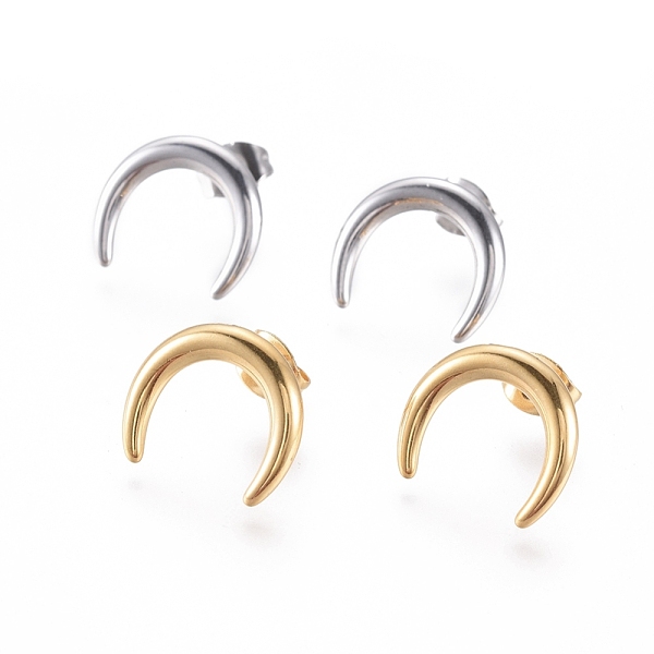 PandaHall 304 Stainless Steel Stud Earrings, Hypoallergenic Earrings, with Ear Nuts, Crescent Moon/Double Horn, Mixed Color, 14.5x12.5x1.5mm...
PandaHall 304 Stainless Steel Stud Earrings, Hypoallergenic Earrings, with Ear Nuts, Crescent Moon/Double Horn, Mixed Color, 14.5x12.5x1.5mm...