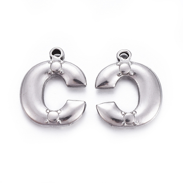 PandaHall 304 Stainless Steel Pendants, Letter.C, 16.5x13.5x3mm, Hole: 1mm 304 Stainless Steel Letter C
PandaHall 304 Stainless Steel Pendants, Letter.C, 16.5x13.5x3mm, Hole: 1mm 304 Stainless Steel Letter C