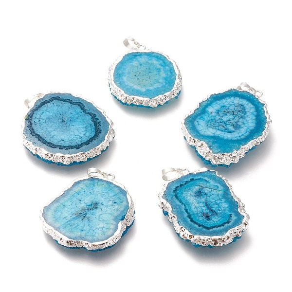 PandaHall Dyed Natural Druzy Solar Quartz Crystal Pendants, Edge Plated, with Brass Bails, Sunflower, Silver, Deep Sky Blue...
PandaHall Dyed Natural Druzy Solar Quartz Crystal Pendants, Edge Plated, with Brass Bails, Sunflower, Silver, Deep Sky Blue...