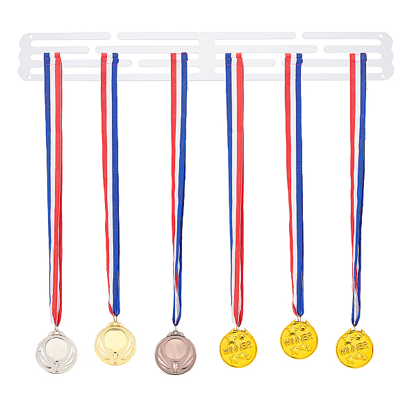 PandaHall Iron Wall Mounted Medal Holders, Medal Display Hanger Rack, 3 Lines, with Screws, White, 17pcs/set Iron Rectangle White
PandaHall Iron Wall Mounted Medal Holders, Medal Display Hanger Rack, 3 Lines, with Screws, White, 17pcs/set Iron Rectangle White