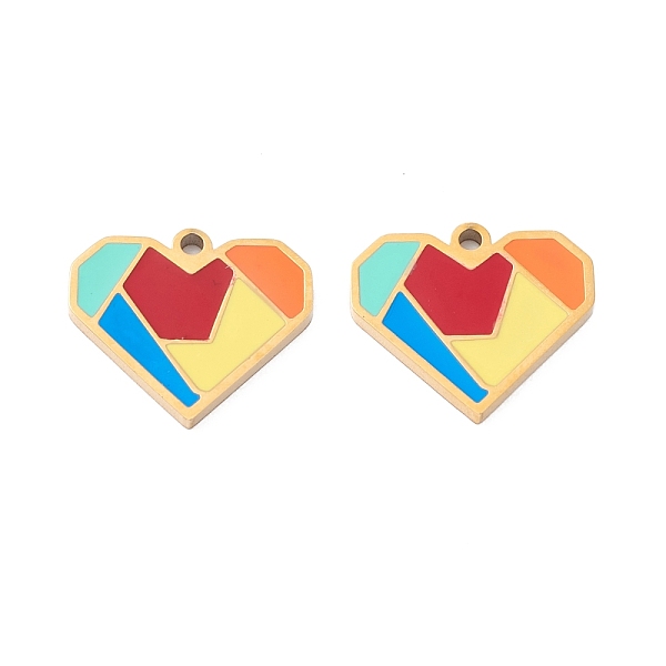 PandaHall Vacuum Plating 304 Stainless Steel Enamel Pendants, Manual Polishing, Heart, Real 18K Gold Plated, 13x15x1mm, Hole: 1.2mm...
PandaHall Vacuum Plating 304 Stainless Steel Enamel Pendants, Manual Polishing, Heart, Real 18K Gold Plated, 13x15x1mm, Hole: 1.2mm...