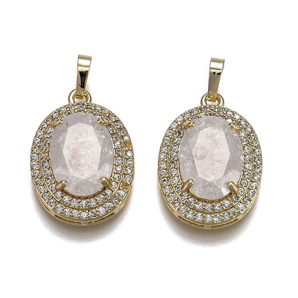 PandaHall Golden Plated Brass Micro Pave Clear Cubic Zirconia Pendants, with Glass, with Snap on Bails, Long-Lasting Plated, Oval, Snow..., White
PandaHall Golden Plated Brass Micro Pave Clear Cubic Zirconia Pendants, with Glass, with Snap on Bails, Long-Lasting Plated, Oval, Snow..., White