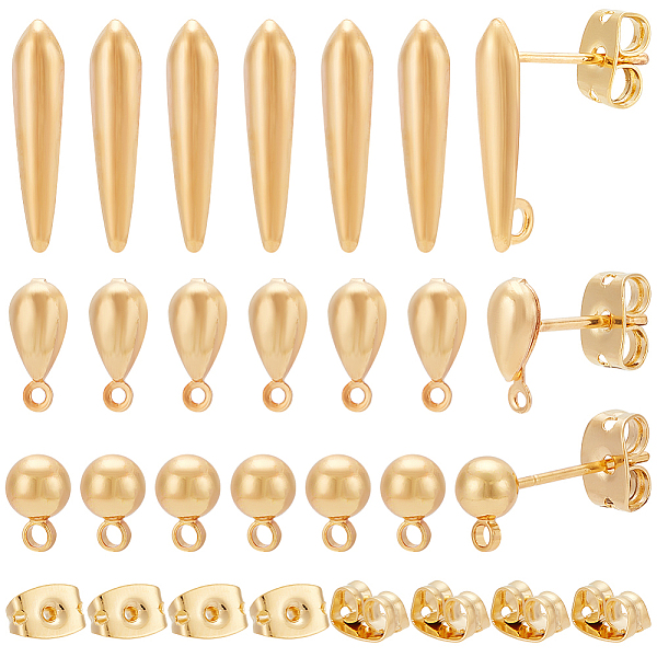 PandaHall BENECREAT 30Pcs 3 Style 18K Real Gold Plated Brass Stud Earring Ball Teardrop Stud Earring Findings Minimalist with 30Pcs Brass...
PandaHall BENECREAT 30Pcs 3 Style 18K Real Gold Plated Brass Stud Earring Ball Teardrop Stud Earring Findings Minimalist with 30Pcs Brass...