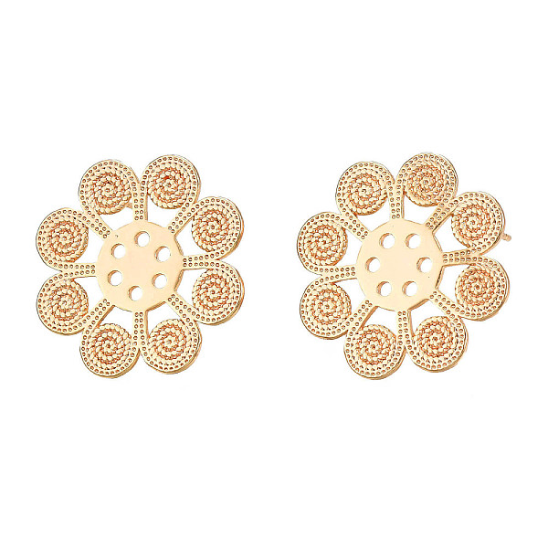 PandaHall Brass Stud Earring Findings, with Vertical Loop, Cadmium Free & Nickel Free & Lead Free, Flower, Real 18K Gold Plated, 25x25mm...
PandaHall Brass Stud Earring Findings, with Vertical Loop, Cadmium Free & Nickel Free & Lead Free, Flower, Real 18K Gold Plated, 25x25mm...