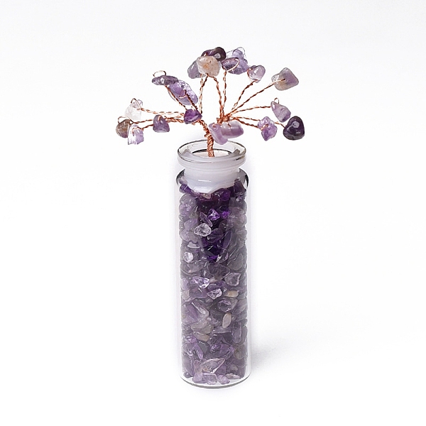 PandaHall Natural Amethyst Chips Tree of Life Decorations, Glass Wish Bottle with Copper Wire Feng Shui Energy Stone Gift for Women Men...
PandaHall Natural Amethyst Chips Tree of Life Decorations, Glass Wish Bottle with Copper Wire Feng Shui Energy Stone Gift for Women Men...