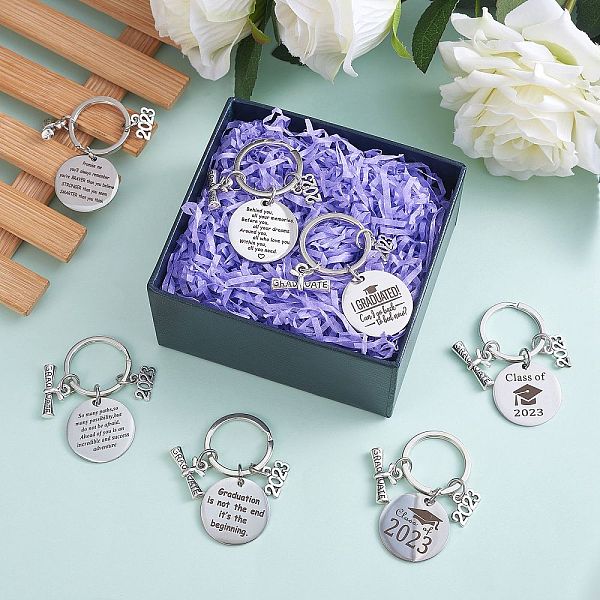 PandaHall 9 Sets Graduation Gift Stainless Steel Keychains Ring For Recent Graduates, Stainless Steel Color, 2.5cm Stainless Steel Flat...
PandaHall 9 Sets Graduation Gift Stainless Steel Keychains Ring For Recent Graduates, Stainless Steel Color, 2.5cm Stainless Steel Flat...