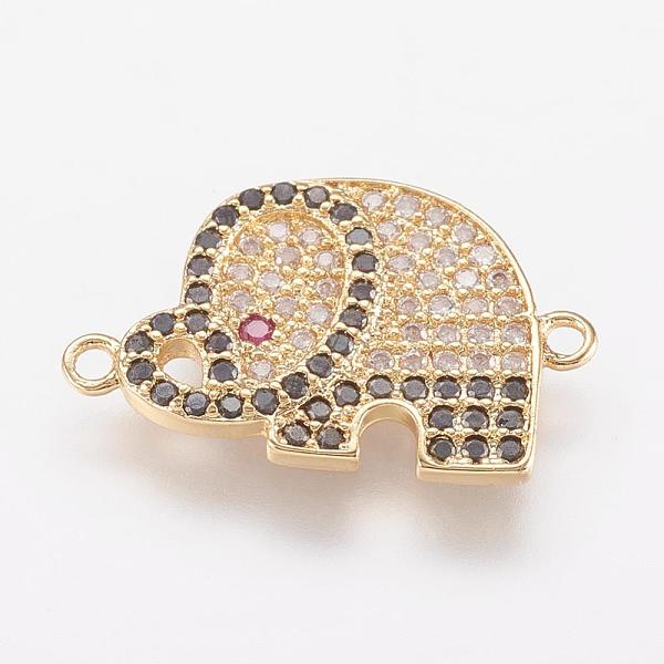 PandaHall Brass Micro Pave Cubic Zirconia Links, Elephant, Real 18K Gold Plated, 13x20x1.5mm, Hole: 1mm Brass+Cubic Zirconia Elephant..., Multicolor
PandaHall Brass Micro Pave Cubic Zirconia Links, Elephant, Real 18K Gold Plated, 13x20x1.5mm, Hole: 1mm Brass+Cubic Zirconia Elephant..., Multicolor