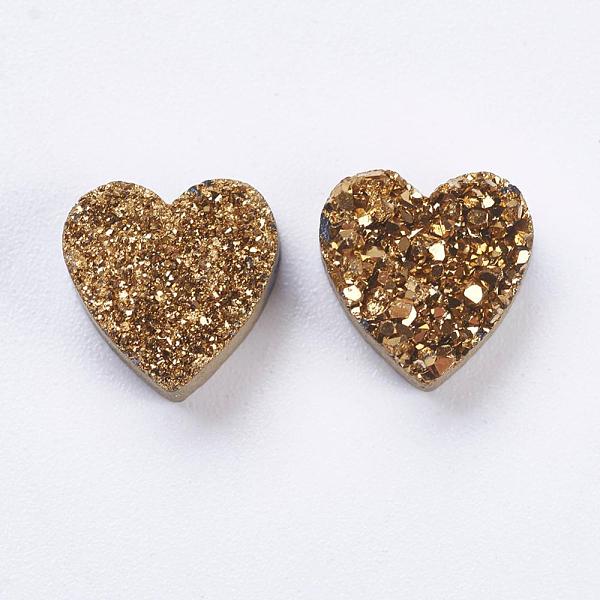 PandaHall Electroplate Natural Druzy Agate Beads, Heart, Golden Plated, 9~10x9~10x5~7mm, Hole: 1~2mm Druzy Agate Heart
PandaHall Electroplate Natural Druzy Agate Beads, Heart, Golden Plated, 9~10x9~10x5~7mm, Hole: 1~2mm Druzy Agate Heart