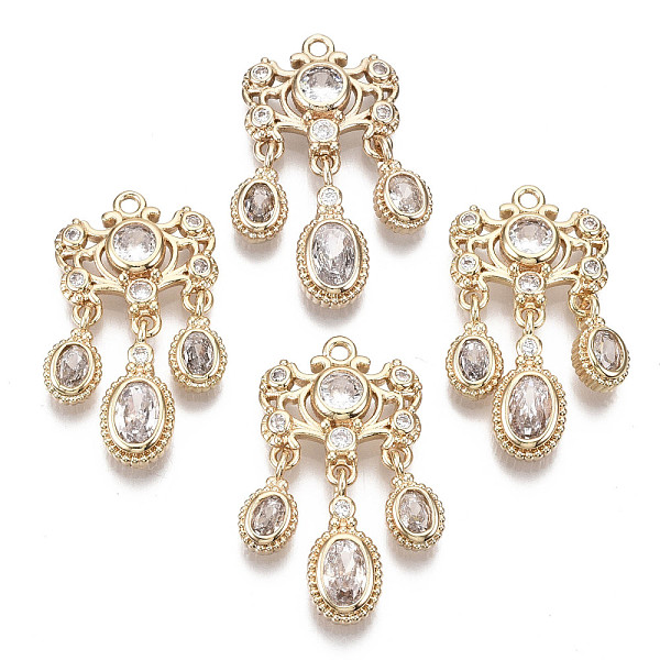 PandaHall Brass Micro Pave Cubic Zirconia Pendants, Long-Lasting Plated, Light Gold, Clear, Clear, 28x14x3mm, Hole: 1.4mm Brass+Cubic...
PandaHall Brass Micro Pave Cubic Zirconia Pendants, Long-Lasting Plated, Light Gold, Clear, Clear, 28x14x3mm, Hole: 1.4mm Brass+Cubic...
