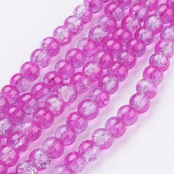 PandaHall Spray Painted Crackle Glass Beads Strands, Round, Two Tone, Deep Pink, 6mm, Hole: 1.3~1.6mm, about 133pcs/strand, 31.4 inch Glass...
PandaHall Spray Painted Crackle Glass Beads Strands, Round, Two Tone, Deep Pink, 6mm, Hole: 1.3~1.6mm, about 133pcs/strand, 31.4 inch Glass...