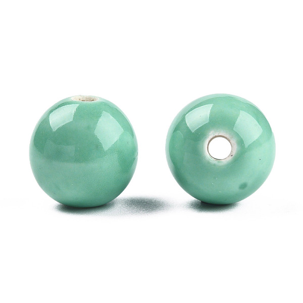 PandaHall Handmade Porcelain Beads, Bright Glazed Porcelain, Round, Medium Aquamarine, 14~14.5x13.5~14mm, Hole: 2.5~3mm Porcelain Round Cyan
PandaHall Handmade Porcelain Beads, Bright Glazed Porcelain, Round, Medium Aquamarine, 14~14.5x13.5~14mm, Hole: 2.5~3mm Porcelain Round Cyan