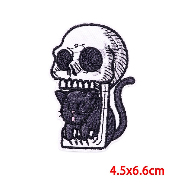 PandaHall Cat Theme Computerized Embroidery Cloth Iron on/Sew on Patches, Costume Accessories, White, 66x45mm Cloth Skull White
PandaHall Cat Theme Computerized Embroidery Cloth Iron on/Sew on Patches, Costume Accessories, White, 66x45mm Cloth Skull White