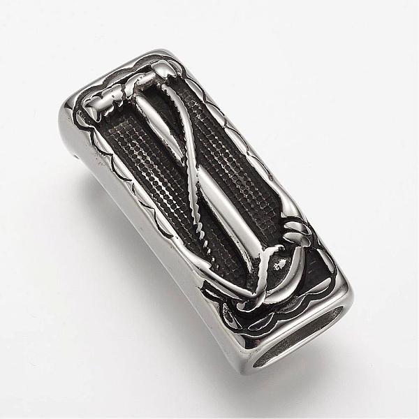 PandaHall 304 Stainless Steel Slide Charms, Rectangle, Antique Silver, 41x17x15mm, Hole: 7x12mm 304 Stainless Steel Rectangle
PandaHall 304 Stainless Steel Slide Charms, Rectangle, Antique Silver, 41x17x15mm, Hole: 7x12mm 304 Stainless Steel Rectangle