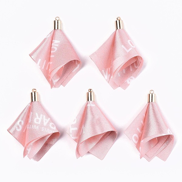 PandaHall Chiffon Big Pendants, with Golden Brass Cord End, Flower, Pink, 53~54x36~37x26~27mm, Hole: 1.6mm Cloth Flower Pink
PandaHall Chiffon Big Pendants, with Golden Brass Cord End, Flower, Pink, 53~54x36~37x26~27mm, Hole: 1.6mm Cloth Flower Pink