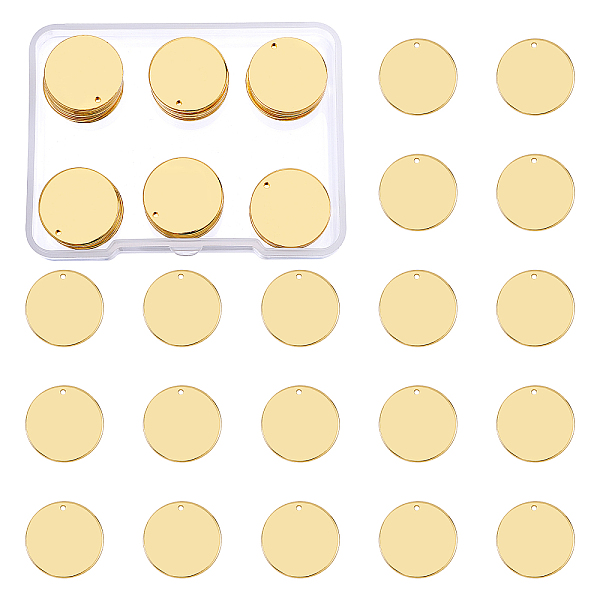 PandaHall BENECREAT Brass Pendants, Stamping Blank Tag, Flat Round, Golden, 17x1mm, Hole: 1mm, 30pcs/box Brass Flat Round
PandaHall BENECREAT Brass Pendants, Stamping Blank Tag, Flat Round, Golden, 17x1mm, Hole: 1mm, 30pcs/box Brass Flat Round