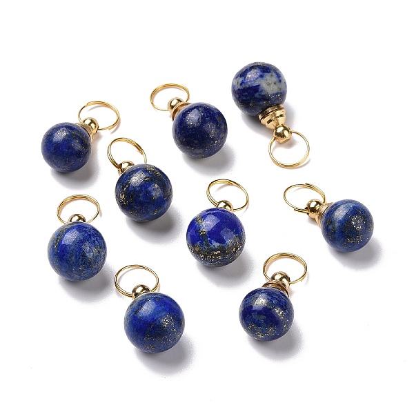 PandaHall Natural Lapis Lazuli Openable Perfume Bottle Pendants, with Golden Tone Brass Findings, Round Charm, 23mm, Pendant: 16.5x14mm...
PandaHall Natural Lapis Lazuli Openable Perfume Bottle Pendants, with Golden Tone Brass Findings, Round Charm, 23mm, Pendant: 16.5x14mm...