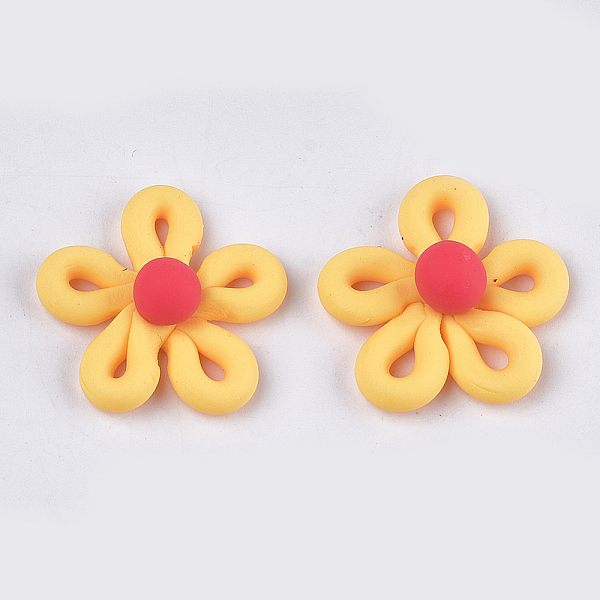 PandaHall Handmade Polymer Clay Cabochons, Flower, Gold, 27~28x26~28x10~11mm Polymer Clay Flower Gold
PandaHall Handmade Polymer Clay Cabochons, Flower, Gold, 27~28x26~28x10~11mm Polymer Clay Flower Gold