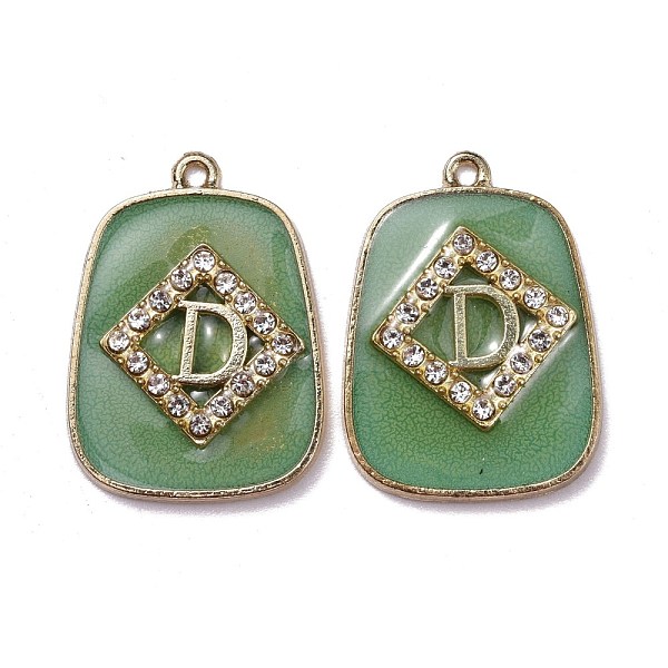 PandaHall Alloy Rhinestone Pendants, with Epoxy Resin, Trapezoid with Letter, Light Gold, Crystal, Mixed Color, 29x21.5x4~5mm, Hole: 1.5mm..., Multicolor
PandaHall Alloy Rhinestone Pendants, with Epoxy Resin, Trapezoid with Letter, Light Gold, Crystal, Mixed Color, 29x21.5x4~5mm, Hole: 1.5mm..., Multicolor