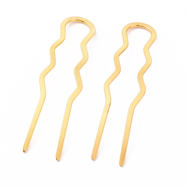 PandaHall Rack Plating Brass Hair Forks, Twist U Shape Updo Hair Pins Clips, Hair Styling Accessories, Golden, 71x20x1mm Brass
PandaHall Rack Plating Brass Hair Forks, Twist U Shape Updo Hair Pins Clips, Hair Styling Accessories, Golden, 71x20x1mm Brass