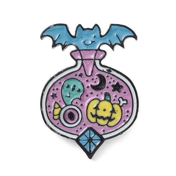 PandaHall Halloween Enamel Pins, Black Alloy Brooches, for Backpack Clothes, Magic Potion Bat Bottle, 33x24x2mm Alloy+Enamel Others
PandaHall Halloween Enamel Pins, Black Alloy Brooches, for Backpack Clothes, Magic Potion Bat Bottle, 33x24x2mm Alloy+Enamel Others