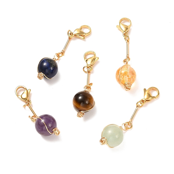 PandaHall Natural Mixed Gemstone Round Pendants, with 304 Stainless Steel Lobster Claw Clasps, Open Jump Rings and Brass Bar Link, 44mm..., Multicolor
PandaHall Natural Mixed Gemstone Round Pendants, with 304 Stainless Steel Lobster Claw Clasps, Open Jump Rings and Brass Bar Link, 44mm..., Multicolor